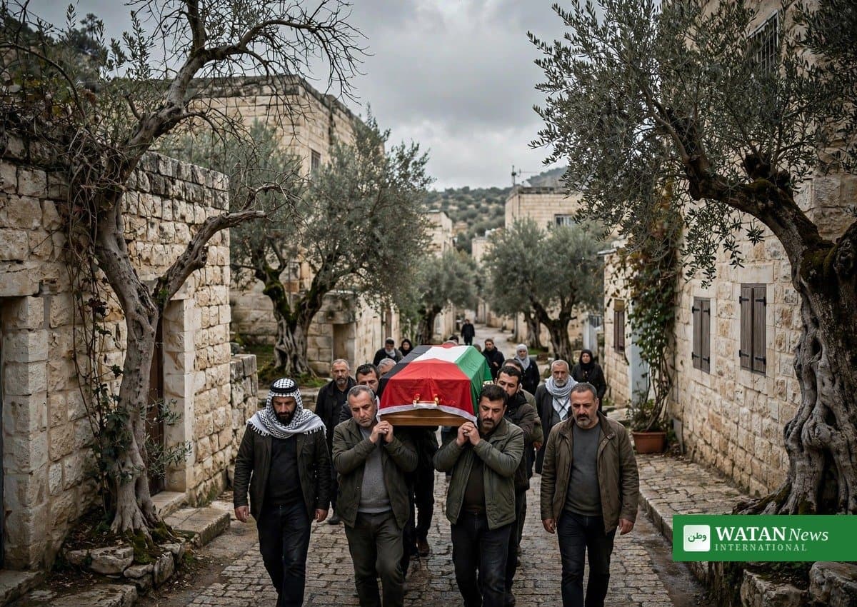 Funeral held for Palestinian man killed in occupied West Bank