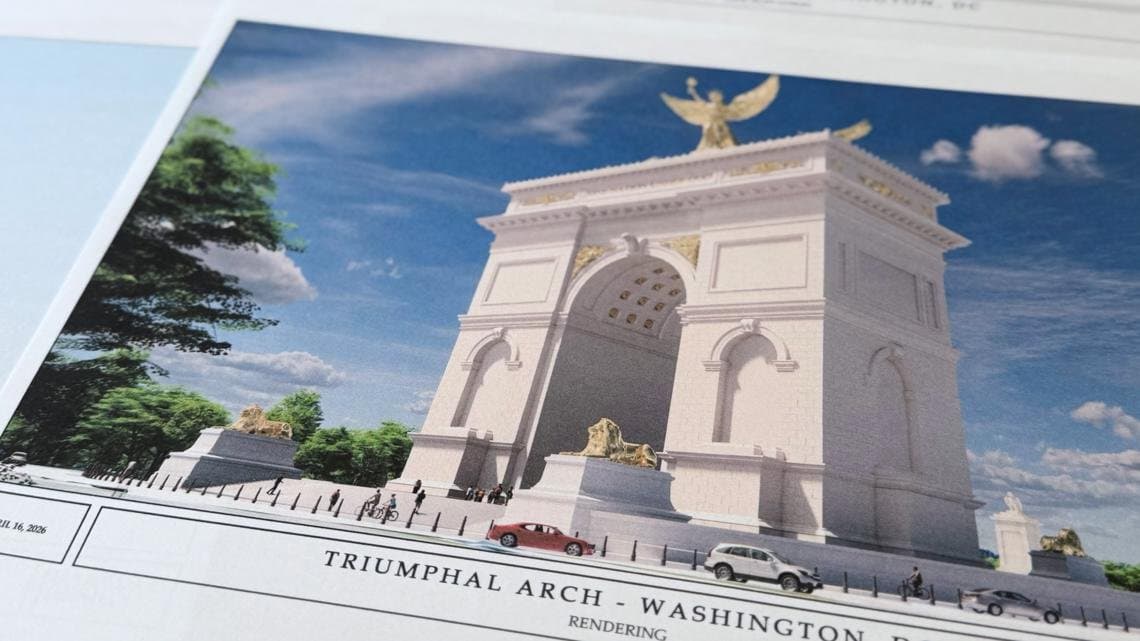 Trump’s Proposed Arch Near National Mall to Serve as Military Complex with Drones and Snipers