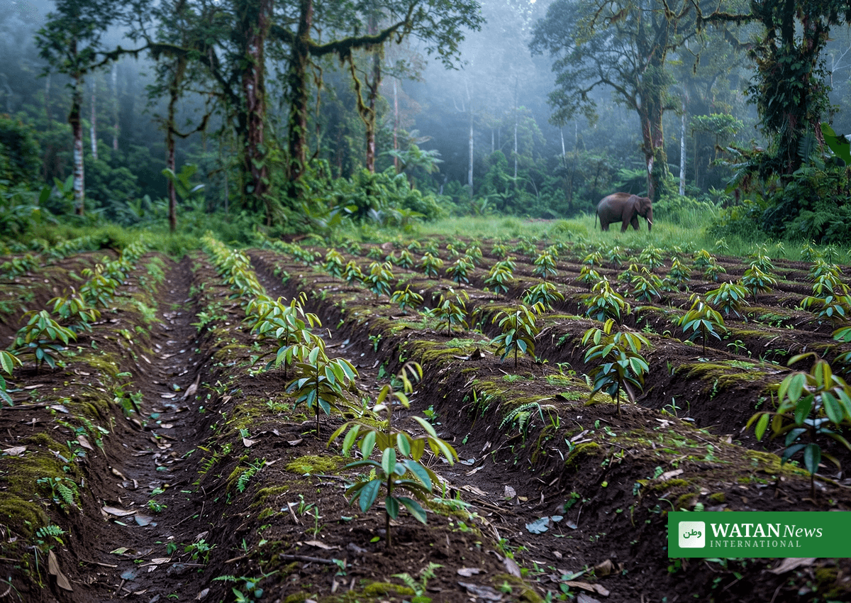 PROTECT30 Plants Elephant Forage Area in Sumatra’s Bukit Tigapuluh