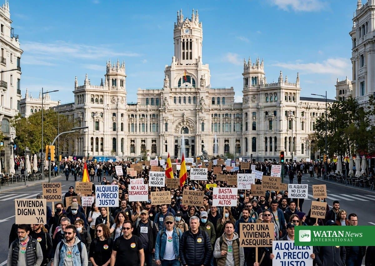 Spanien: Tusindvis demonstrerer mod boligkrise