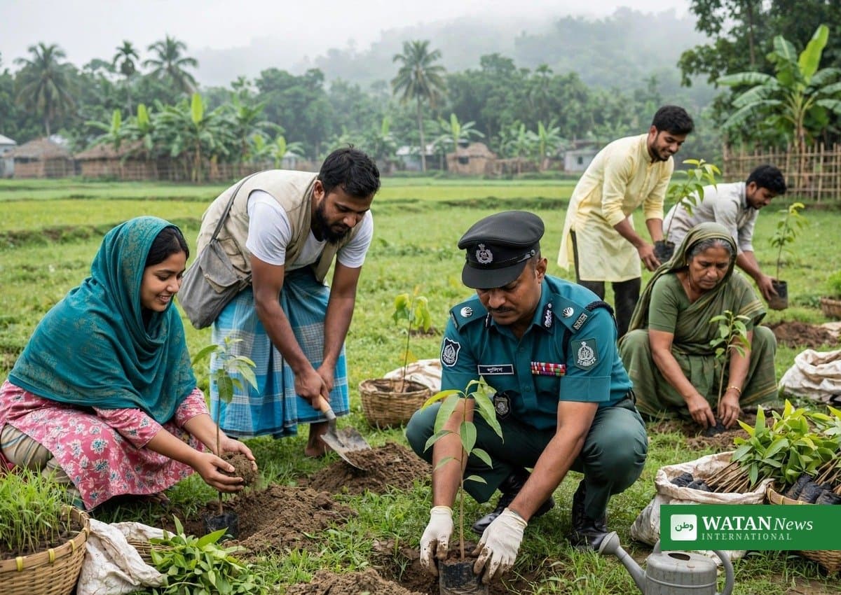Bangladesh Police Join 250-Million-Tree Drive With Nationwide Planting Launch